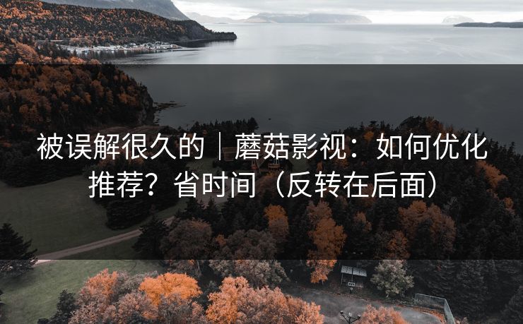 被误解很久的｜蘑菇影视：如何优化推荐？省时间（反转在后面）