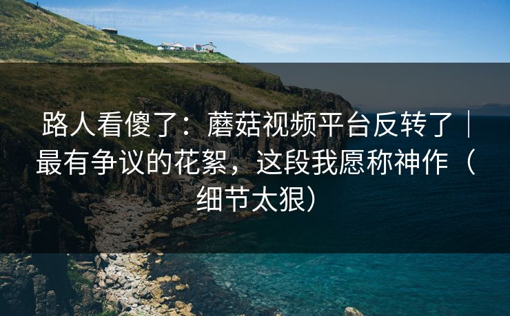 路人看傻了：蘑菇视频平台反转了｜最有争议的花絮，这段我愿称神作（细节太狠）