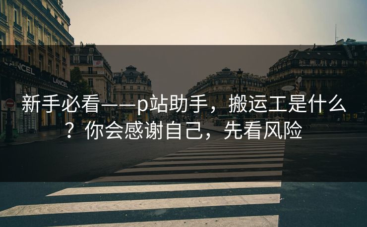 新手必看——p站助手，搬运工是什么？你会感谢自己，先看风险