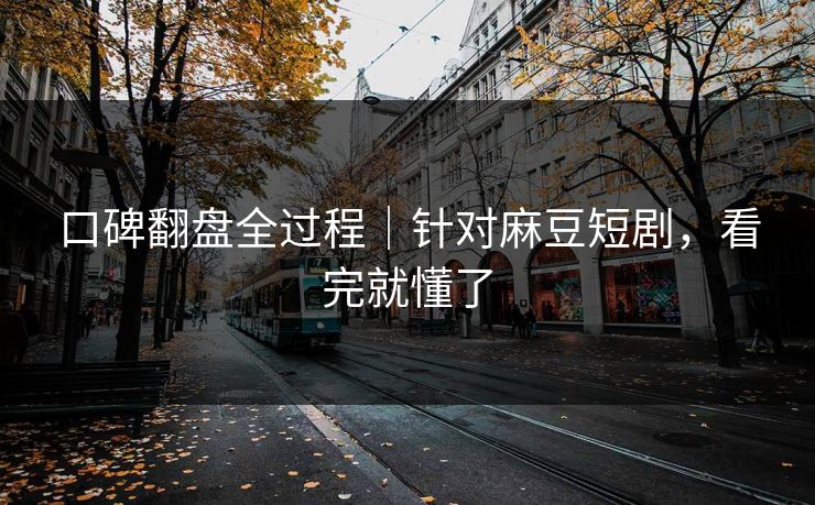 口碑翻盘全过程｜针对麻豆短剧，看完就懂了